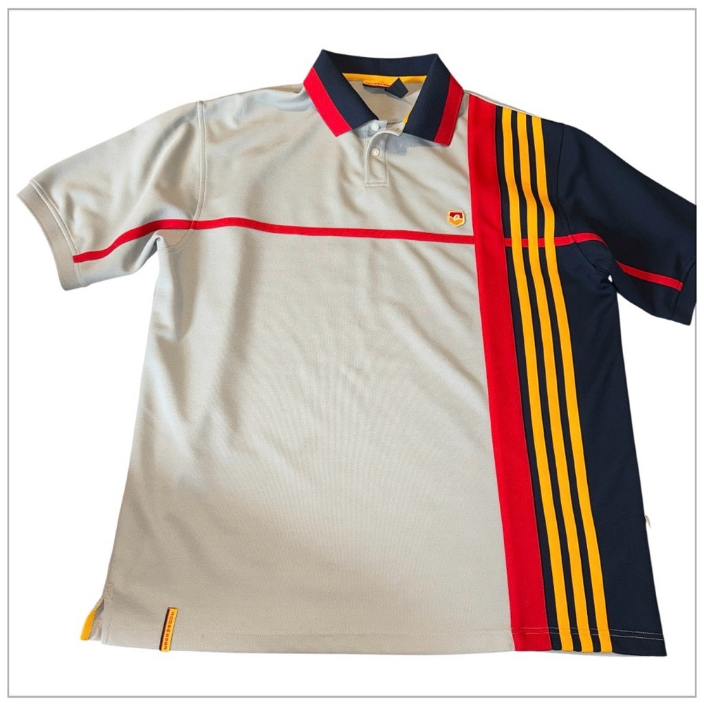Vintage Rocawear Polo Shirt XXL Gray Red Navy Y2K Hip Hop Jay-Z Mesh Jersey 2XL - Picture 2 of 7